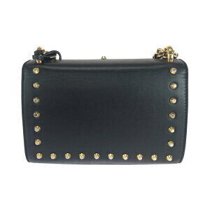 Gucci studded chain Shoulder Bag leather black pearl
